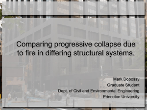 Comparing progressive collapse due to large-scale fire in differing structural systems