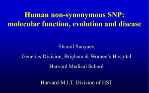 Human non-synonymous SNPs: molecular function, evolution and disease