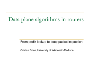Data Plane Algorithms in Routers