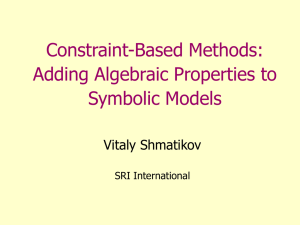 Tutorial: Constraint-based methods: Adding computational properties to symbolic models