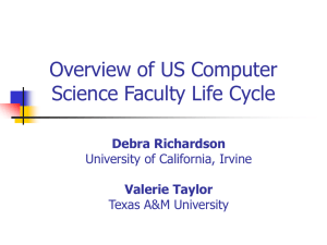 Overview of US Computer Science Faculty Life Cycle