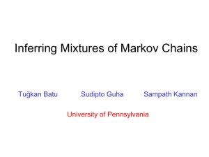 Inferring mixtures of Markov chains