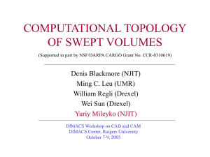 Computational Topology of Swept Volumes