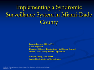 Implementing a Syndromic Surveillance System in Miami-Dade County