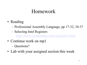 Homework • Reading • Continue work on mp1