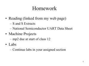 Homework • Reading (linked from my web page) • Machine Projects • Labs
