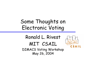 Some Thoughts on Electronic Voting