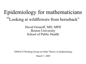 Superquick Tutorial on Epidemiology for Mathematicians