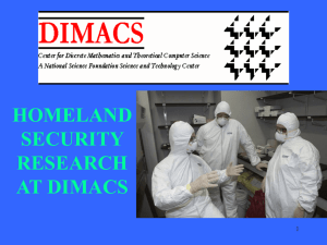 Homeland Security Research at DIMACS: Monitoring Message Streams