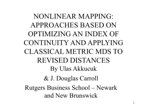 Nonlinear Mapping: Approaches Based On
