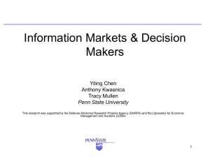 Information Markets and Decision Makers
