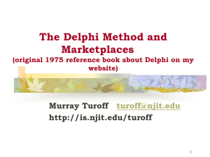 The Delphi method and Marketplaces