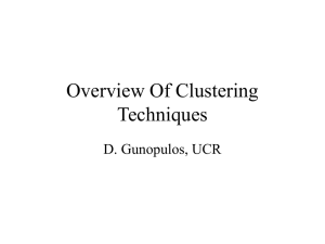 SLIDES: Overview of Clustering Techniques