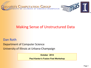 Making Sense of Unstructured Data
