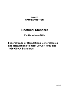 Electrical Safety Standard