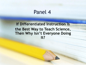 Panel #4 - Differentiated Instruction Powerpoint