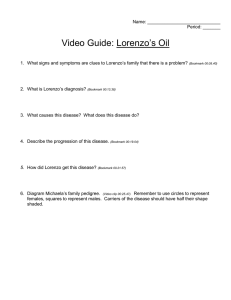 Lorenzo’s Oil Video Guide: