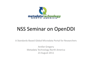 NSS Seminar on OpenDDI