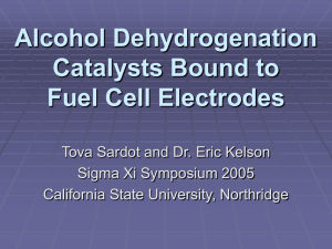 Alcohol Dehydrogenation Catalysts Bound to Fuel Cell Electrodes