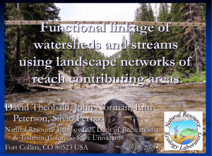 Functional linkage of watersheds and streams using landscape networks of reach contributing areas