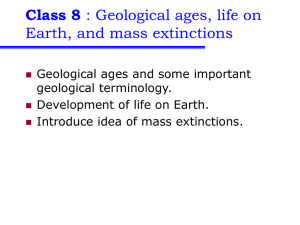 Class 8 Earth, and mass extinctions