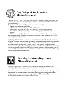 City College of San Francisco Mission Statement
