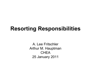 Resorting Responsibilities A. Lee Fritschler Arthur M. Hauptman CHEA