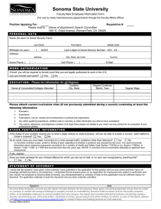 Faculty New Employee Information Form