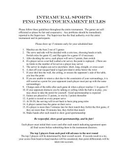 Table Tennis Rules Scoring