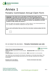 Annex 1 Forestry Commission Annual Claim Form