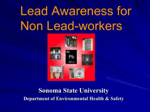 Lead Awareness Training for Non Lead-workers