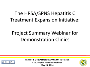 Project Summary Webinar for Demonstration Clinics