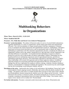 Multitasking Behaviors in Organizations