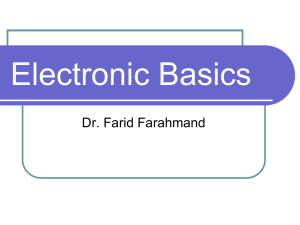 Electronic Basics Dr. Farid Farahmand