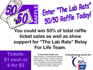 RAFFLE You could win 50% of total raffle