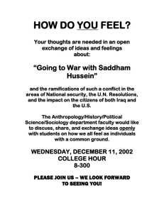 HOW DO YOU FEEL flyer re Saddham Hussein.doc