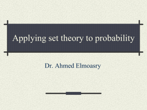 Applying set theory to probability
