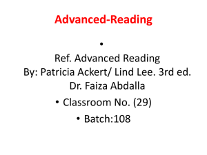 Advanced Reading Passages