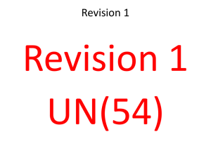 Advance Passage 1 Revision