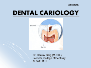 lecture for 1st year students- 2/2/2015- Dental Cariology
