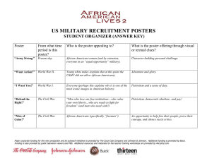 US MILITARY RECRUITMENT POSTERS  STUDENT ORGANIZER (ANSWER KEY)