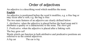 Order of adjectives