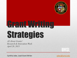 Grant Writing Strategies All About Grants! Research &amp; Innovation Week