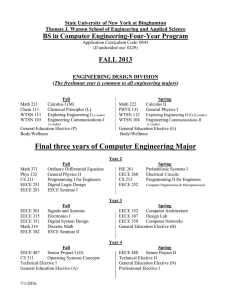 BS in Computer Engineering-Four-Year Program FALL 2013