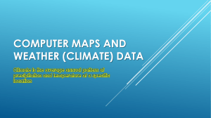 Computer maps: weather climate data