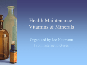 Health Maintenance - Vitamins (PPT)