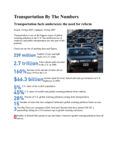 Transportation By The Numbers Transportation facts underscore the need for reform