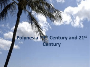 Polynesia 19 Century and 21 Century th