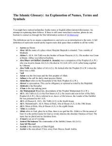 The Islamic Glossary (MSWord)