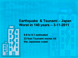 Earthquake Tsunami Japan 2011